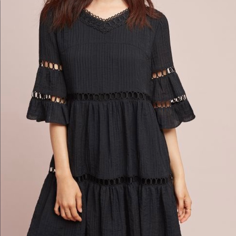 Anthropologie Black Baby Doll Dress MP